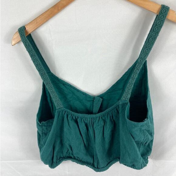 American Eagle Cropped Button Front Top Size Medium - Picture 5 of 6